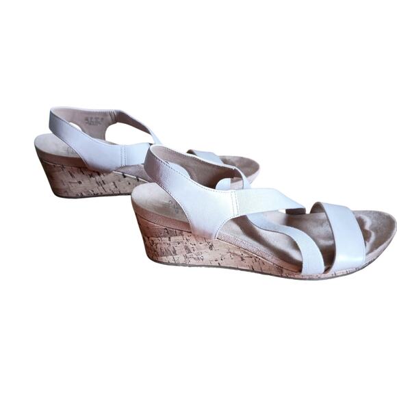 Life Stride Soft Soles Women 10W Beige Strappy Stretch Comfort Wedge Heel Sandal - Picture 6 of 11